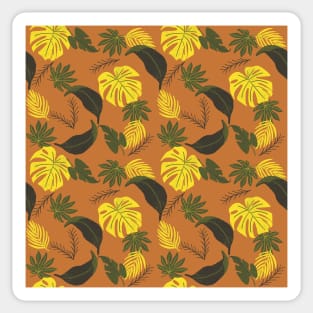 Tropical leaves pattern Sticker